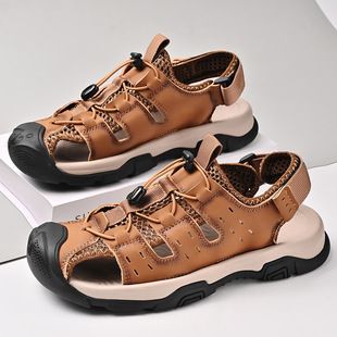 Cross-border plus size sandals men's summer new casual shoes men's Baotou outdoor mountaineering beach sandals a generation of hair