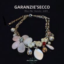 Garanzie 【百卉含英】欧美夸张立体五瓣花贝珠水晶项链