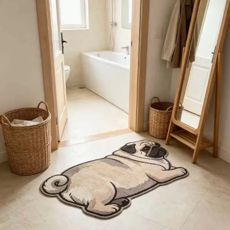 Transfronterizo tigre imitación de alfombra de cachemira suave sofá mesa de té alfombra de cama casera ventana flotante aislante alfombra de pies fríos