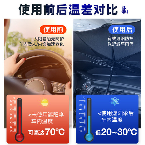 Umbrella car sunshade car sunshade sun artifact shading car interior front gear sun protection and heat insulation cloth sun visor