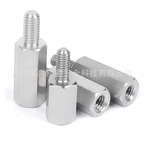 不锈钢碳钢镀锌铜各种材质规格H5*M3*20+6单通六角支柱阴阳隔离柱