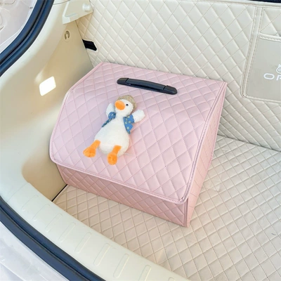 cute multifunctional sundries box for – Car storage bag/box - come-on-duck-pink-large-storage-box