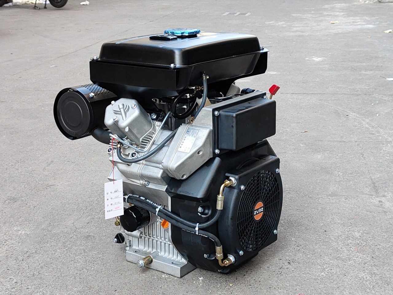 Double-cylinder V-type air-cooled diesel HD2V92F displacement 997cc16kw hydraulic pump station Marine harvester Hua slip