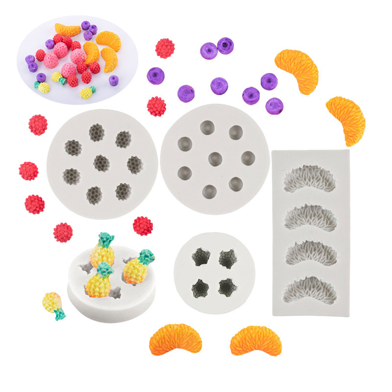 Simulación tridimensional fruta molde de silicona traje Fondant chocolate ritmo seco decoración de la torta Accesorios