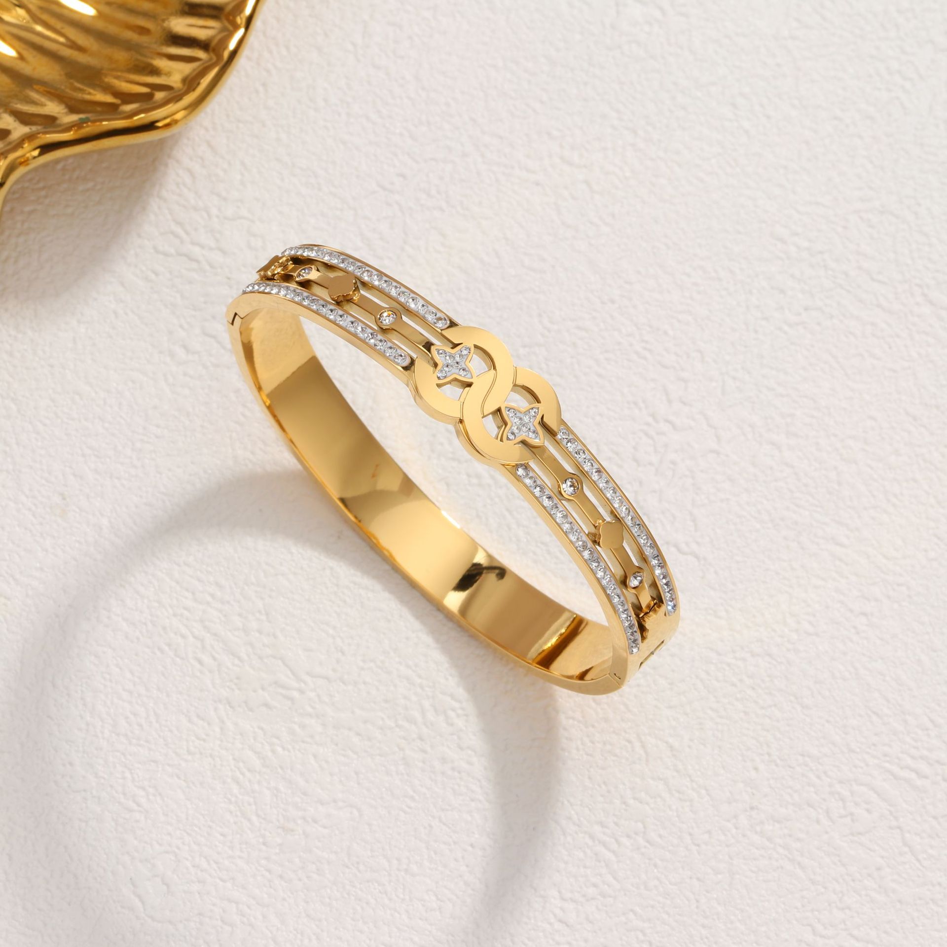 28 더블 C 팔찌 골드