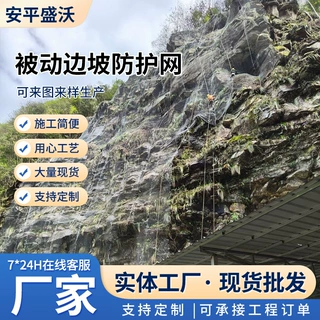 山体边坡防护网钢丝绳网SNS柔性镀锌网护坡防滑网主动边坡防护网