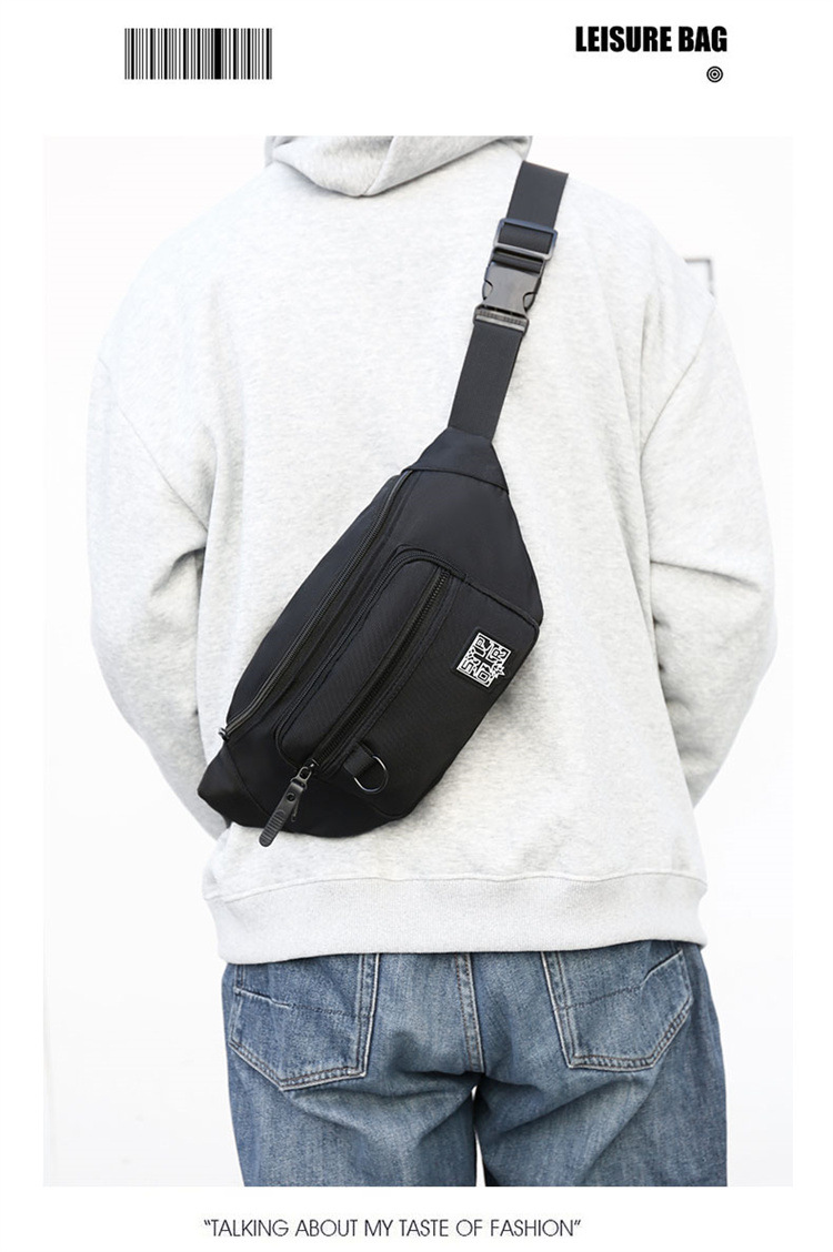 Men's Instagram trendy small bag, Japanese simple crossbody bag, men's backpack, trendy waist bag, single-shoulder bag, nylon crossbody bag undefined