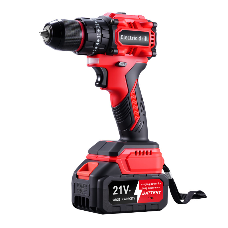 21V transfronterizo torsión sin escobillas taladro de carga de litio destornillador eléctrico pequeño cañón de acero