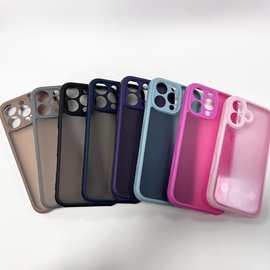 适用iPhone17promax2.5肤感磨砂精孔手机壳苹果16pro防摔保护套15