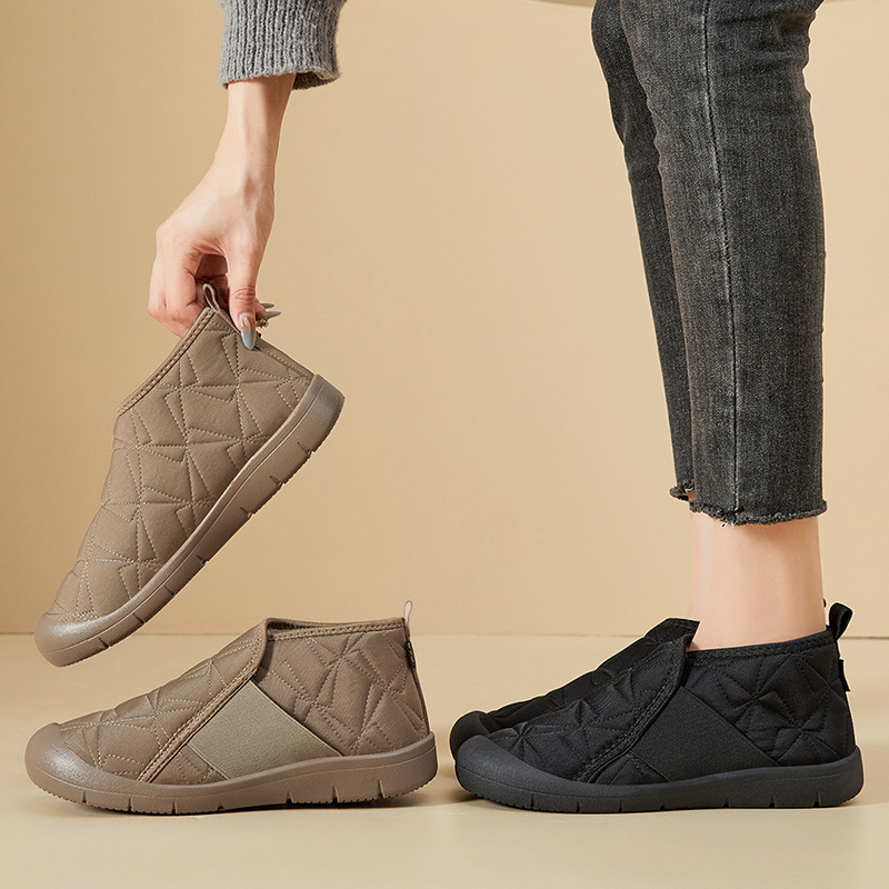 Zapatos de algodón para mujeres nuevas botas cálidas y botas de nieve gruesas casuales, botas de algodón para mujeres, botas cómodas a prueba de frío