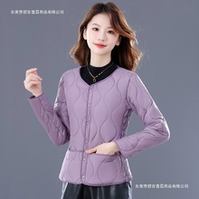 高品质秋冬女士修身加绒保暖羽绒棉内胆短款加厚棉袄轻薄棉袄外套