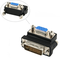 金属螺丝24+5针DVI转VGA90度转接头 DVI转VGA接口 DVI TO VGA