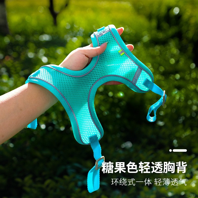 Nueva correa de pecho para mascotas chaleco correa de perro transpirable cuerda de perro reflectante correa de perro suministros para mascotas