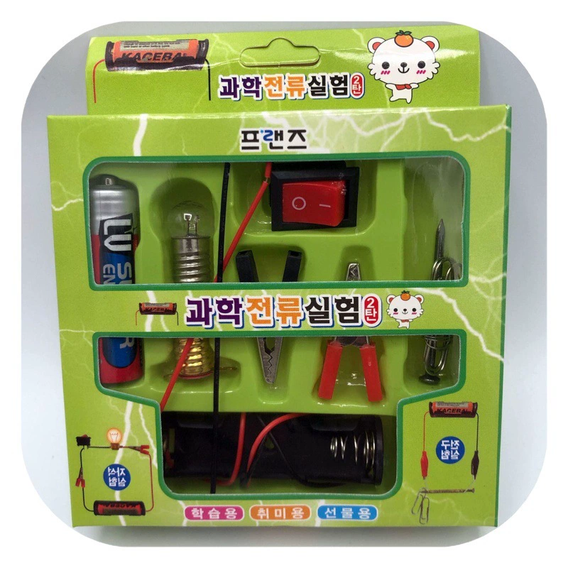 Корейский стиль лампочка эксперимент простая схема DIY творческая наука ученик начальной школы эксперимент обучающая схема экспериментальный костюм