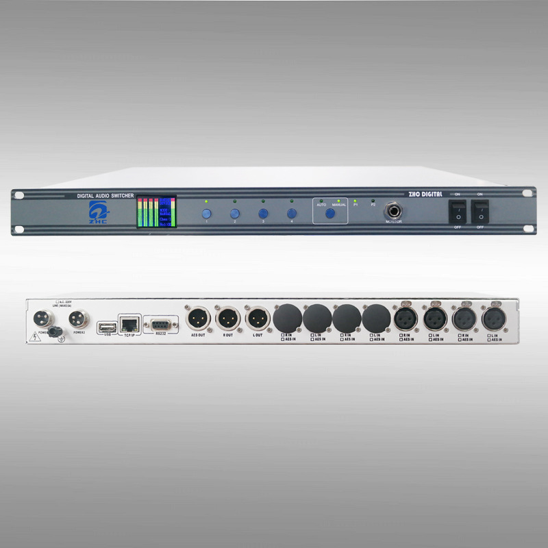 数字音频切换器 4路AES/EBU输入 智能切换模拟数字输出 通信接口