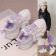 Girls' sneaker 2025 Autumn New Children's Knob Double Mesh Shoes Girls Mesh Breathable White Shoes for Middle and Big Children