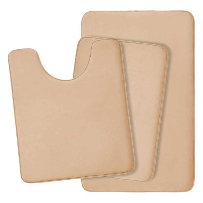Estera de piso de esponja de memoria popular transfronteriza de Amazon de tres piezas de baño de hogar resistente a la caída estera antideslizante absorbente de secado rápido