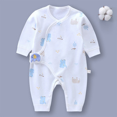 Newborn jumpsuit baby long-sleeved harem pure cotton boneless crawling suit 0 to 3-6 months male and female baby clothes