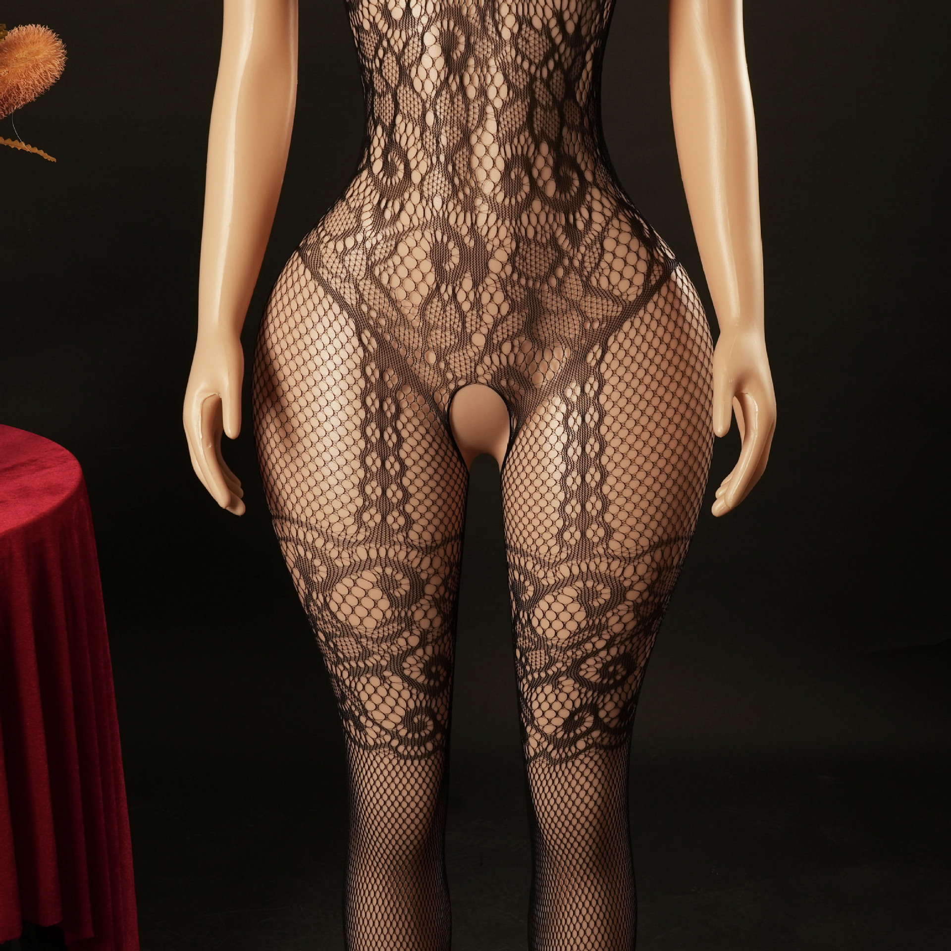 Lencería Sexy Enteriza con Jacquard 4156A de Nylon y Spandex para Citas de Pareja image 4