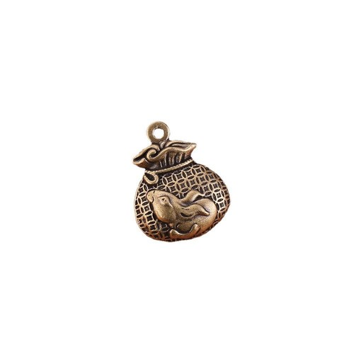 New zodiac lucky bag pendant brass car keychain accessories bag pendant street stall Yiwu small commodities