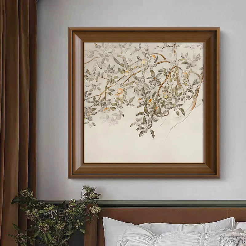 Pingan Fruit French Middle Ancient Painting Heart Bedroom Living Room Decoration Hanging Painting Hallway Bucket Cabinet New Chinese Landscape Painting