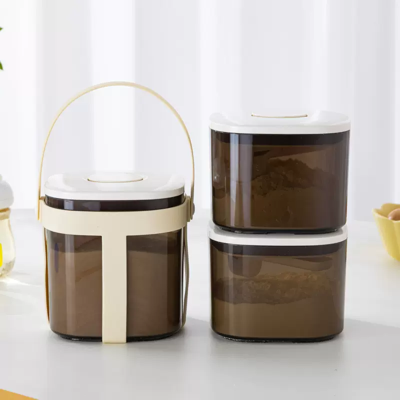 安雅便携奶粉罐定量米粉盒密封罐分装式奶粉盒外出食品级婴儿外带