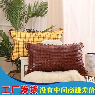 Summer Mat Pillowcase Mahjong Bamboo Mat Summer Cool Pillowcase Carbonized Bamboo Mat Jacket Wholesale Single Double Pillow Cover