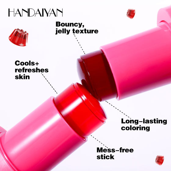 Cross-border Blush Stick Nourishing Long-lasting Moisturizing Jelly Texture HANDAIYAN Matte 9 Color Love Jelly Blush Stick