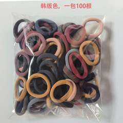 Stylish Hot Selling Headbands, 100 Pieces of Colored Hair Ties, Seamless Elastic Bands, High Elasticity Towel Circles, 4cm Hair Clips
