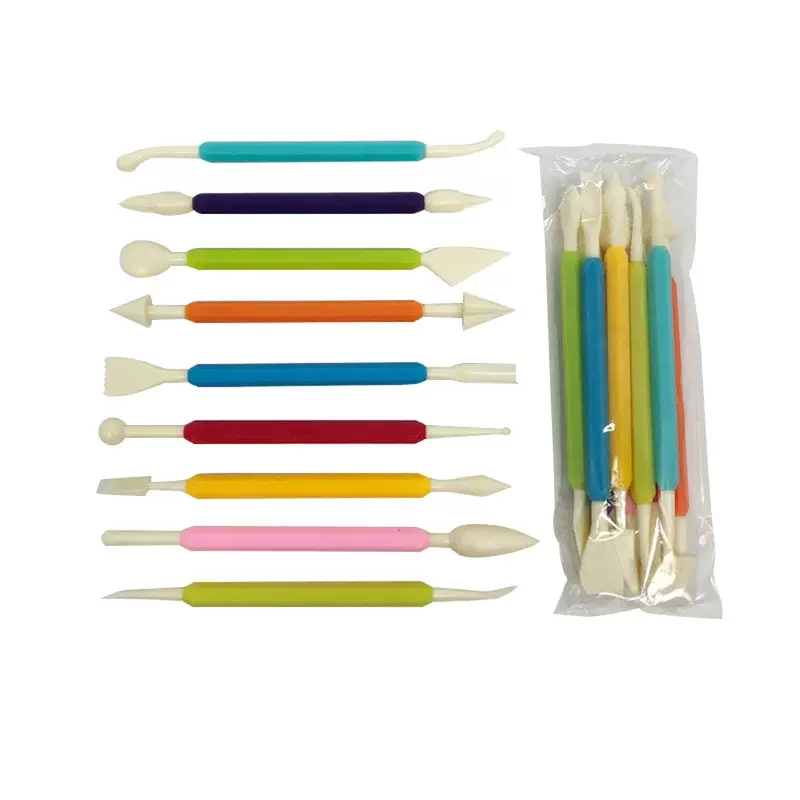 厂直供9件套蛋糕翻糖工具 奶油裱花笔裱刀套装蛋糕雕花笔烘焙工具