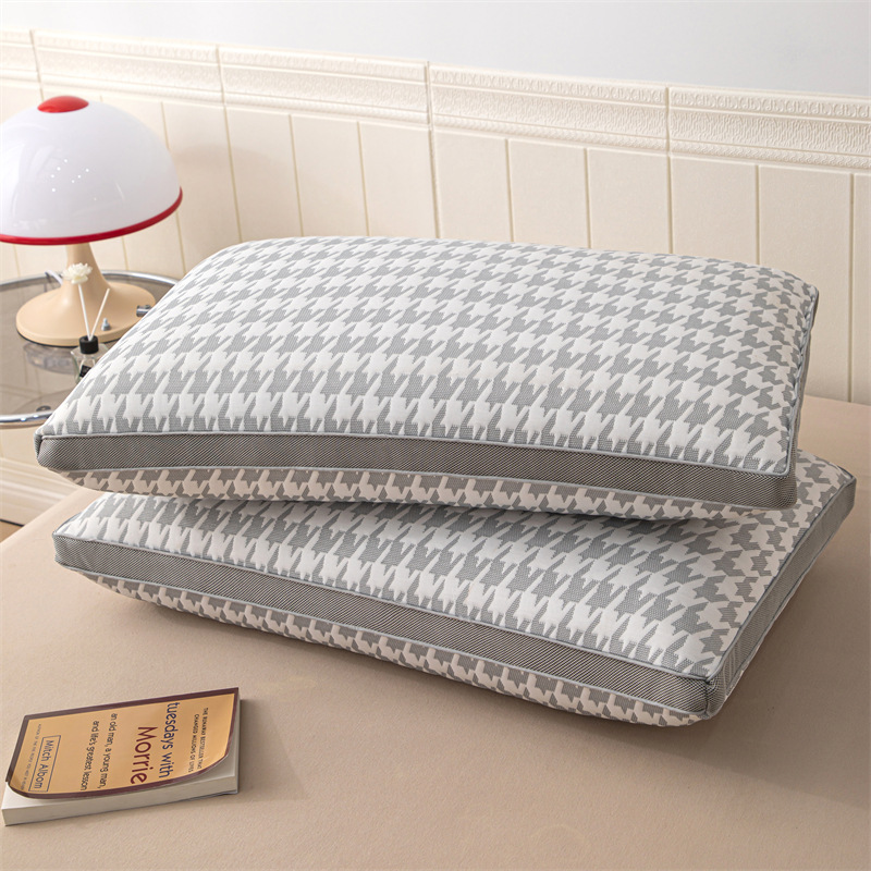 니트 물떼새 격자 베개 700g 낮은 베개