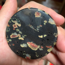 一手批发洛阳天然梅花玉带磁性无事圆牌方牌直播供货手把件玉器