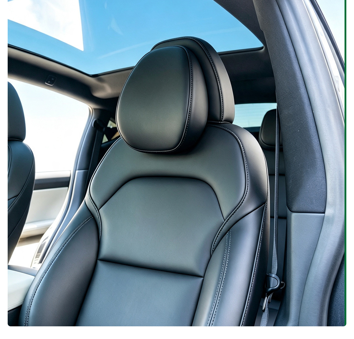 Tesla-specific car headrest, Nappa leather neck pillow, car seat cushion, car modification accessory, original car adjustment, soft pillow