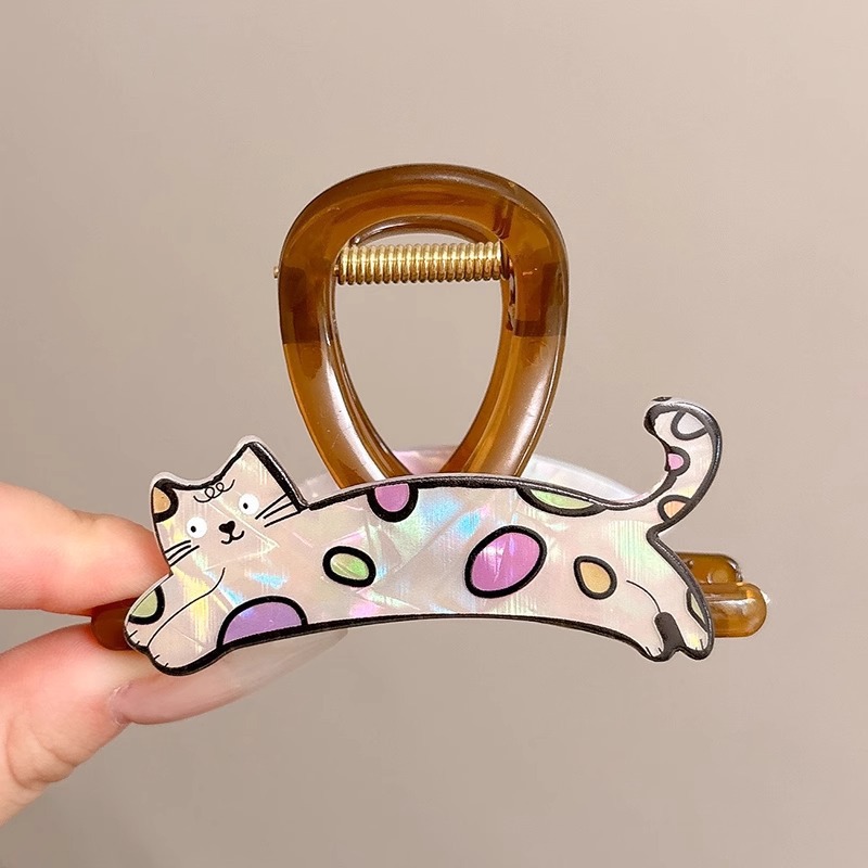 Acrílico grande, pinza de amor, pinza para el cabello, parte posterior de la cabeza femenina, pinza de tiburón, horquilla, pinza para el cabello, tocado, primavera y verano