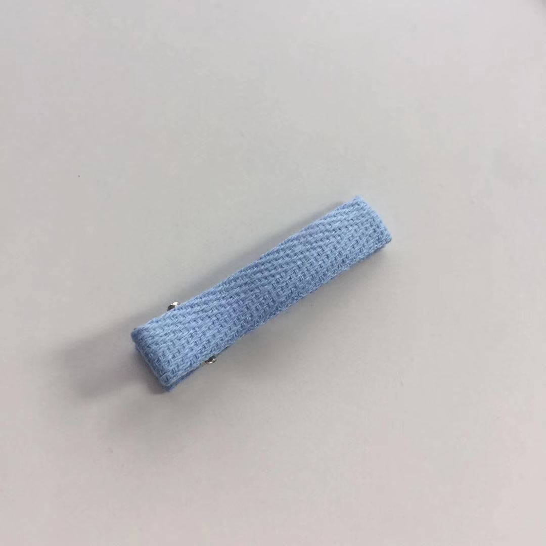 子供のヘアピン工場供給キャンディーカラーのヘリンボーン綿布オールインクルーシブダブルフォークカモノハシクリップ女の子アクセサリー卸売印刷