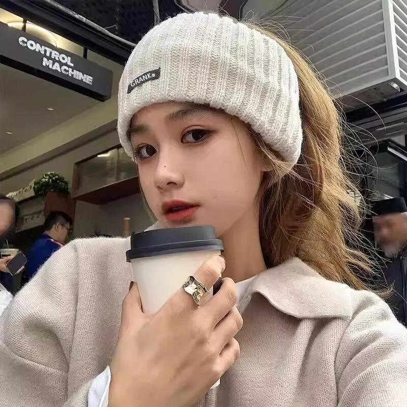 秋冬季针织发带运动针织毛线月子束发带女头巾发箍饰运动护额头巾|undefined