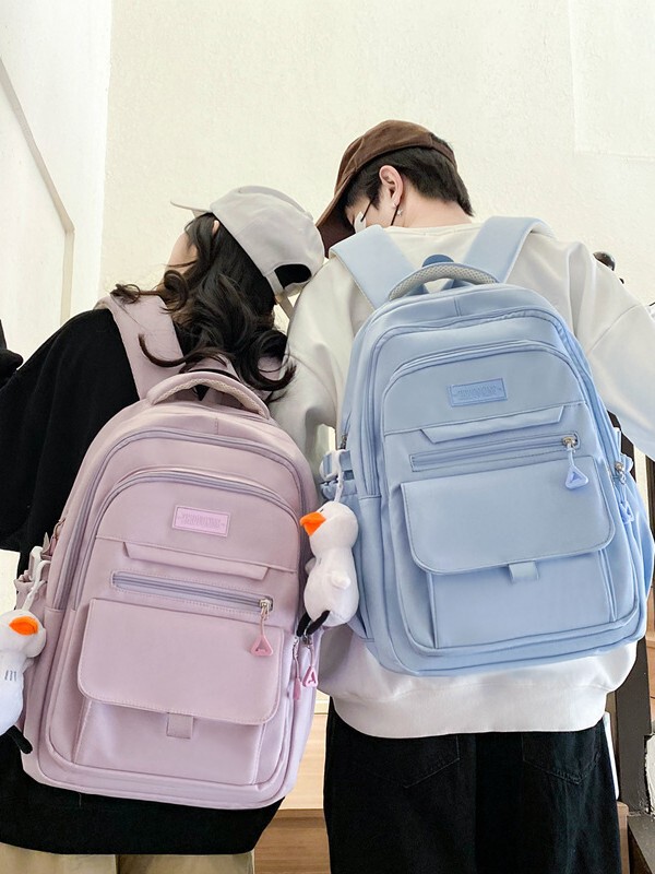 女子大生向けの新しいスタイルのバックパック、見栄えの良い高校のスクールバッグ、中学生の大容量韓国版メンズアウトドアレジャーバックパック|undefined