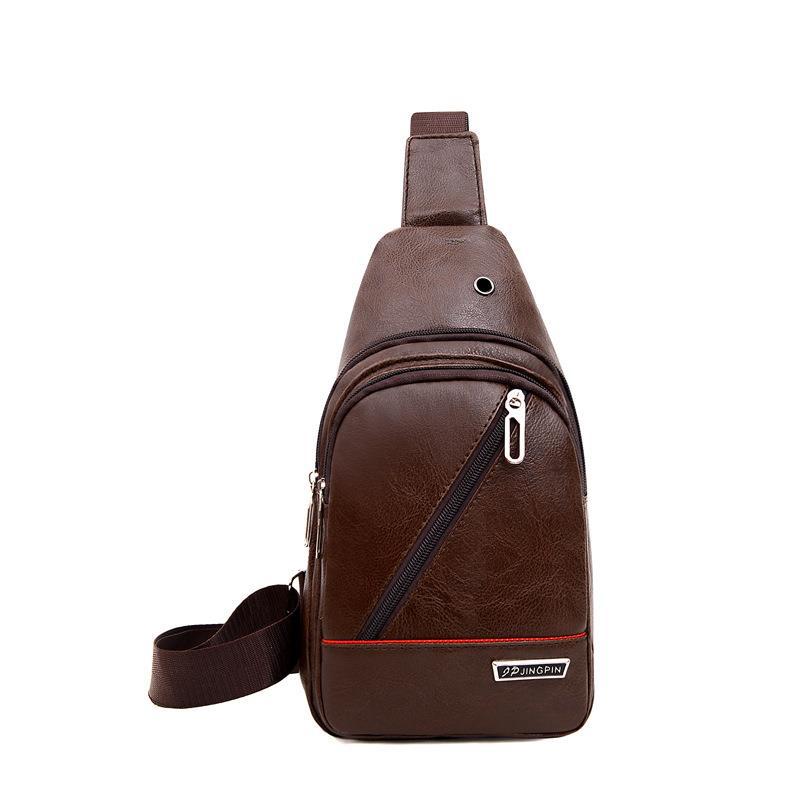 Pu pecho bolsa de almacenamiento portátil para hombres ocio deportes impermeable coreano moda al aire libre pecho bolsa venta directa de fábrica al por mayor