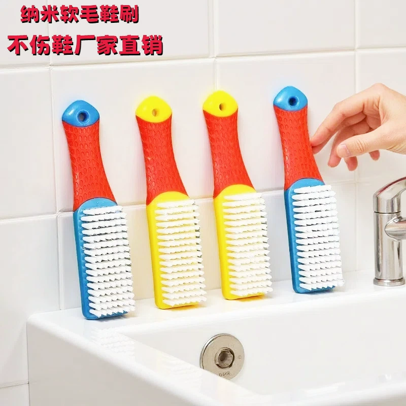 Многофункциональная щетка для чистки обуви с мягкой щетиной высокой плотности, для стирки одежды и обуви, не повреждает обувь, очищает и освежает белую обувь.