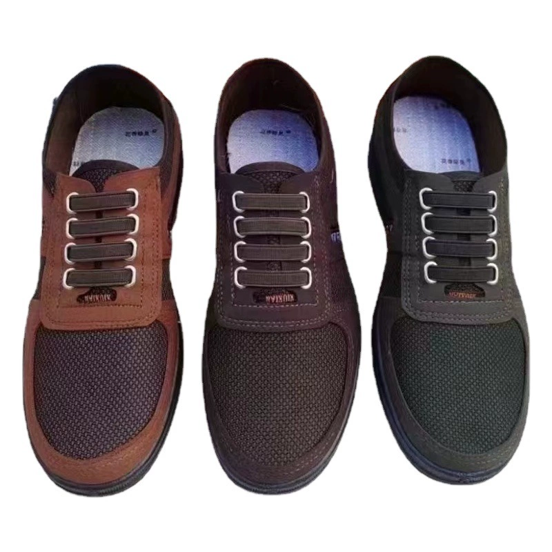 Тканевые туфли на четырех ремешках, классические старинные пекинские тканевые туфли для мужчин, рабочие туфли с низкой резиновой подошвой, мужские туфли без шнуровки оптом