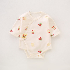 Newborn bag baby jumpsuit spring and autumn pure cotton bottoming children's monk clothing baby pajamas triangle harem