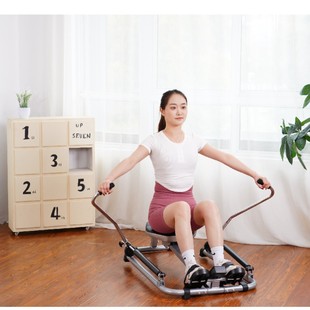 Household folding silent single double pole hydraulic rowing machine rowing device trainer household fitness sports equipment