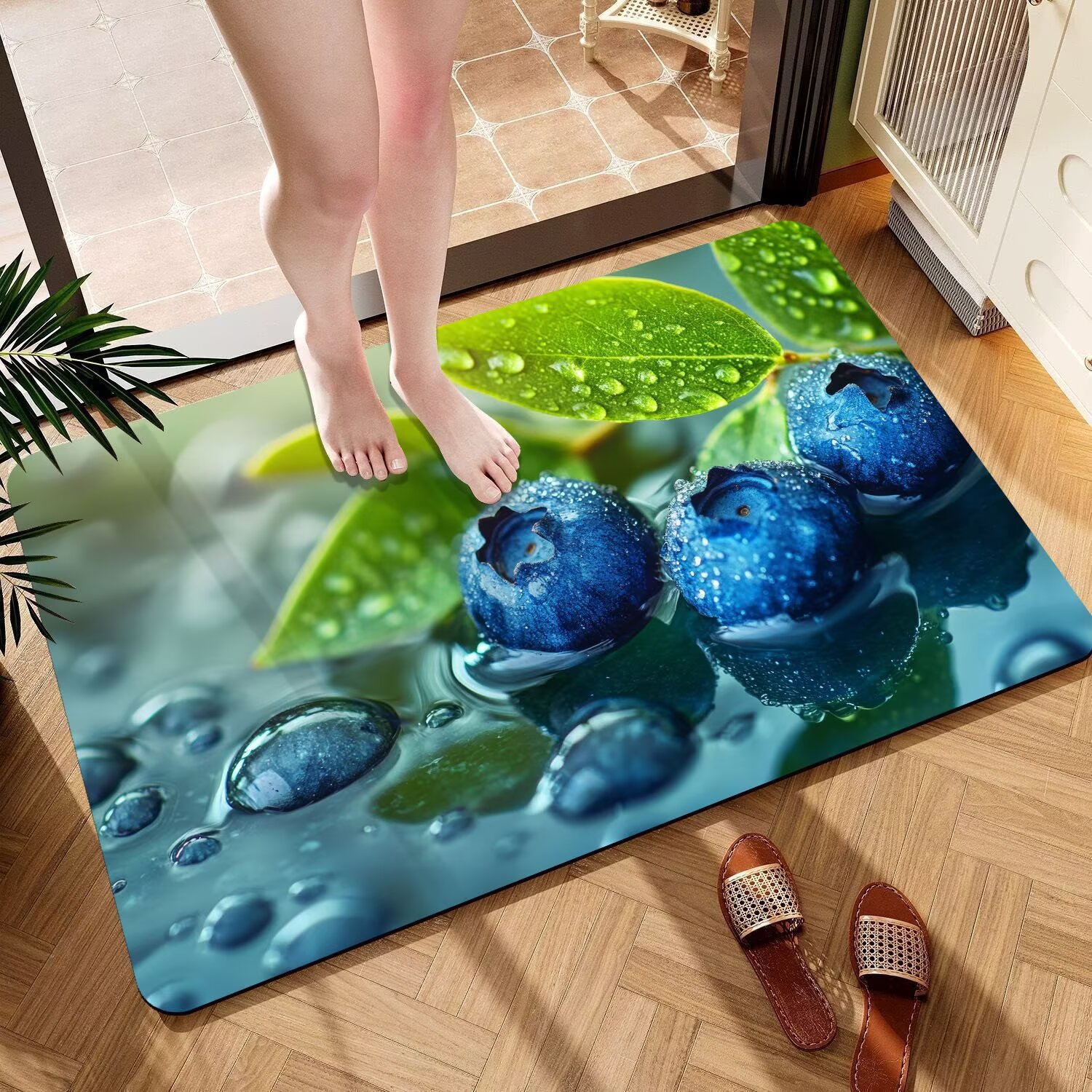 3d Fruit Diatomaceous Earth Bathroom Bath Mat Non-slip Absorbent_voghion.com