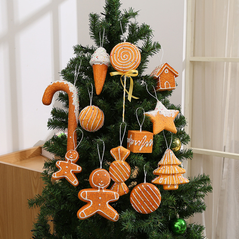 クロスボーダーファッションキャンディー杖ジンジャーブレッドマンクリスマス装飾クリスマスツリー吊り下げ装飾家の装飾|undefined