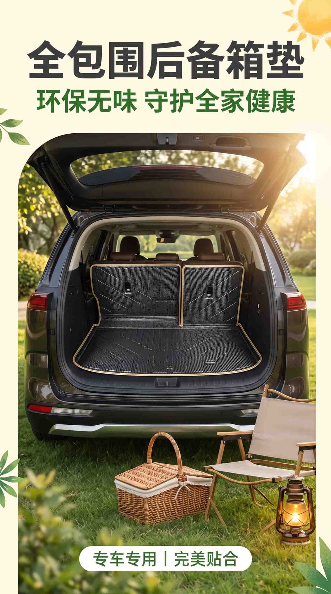 26 models of BYD Tang-specific ABS carbon fiber pattern trunk mats, waterproof and dustproof car interior accessories