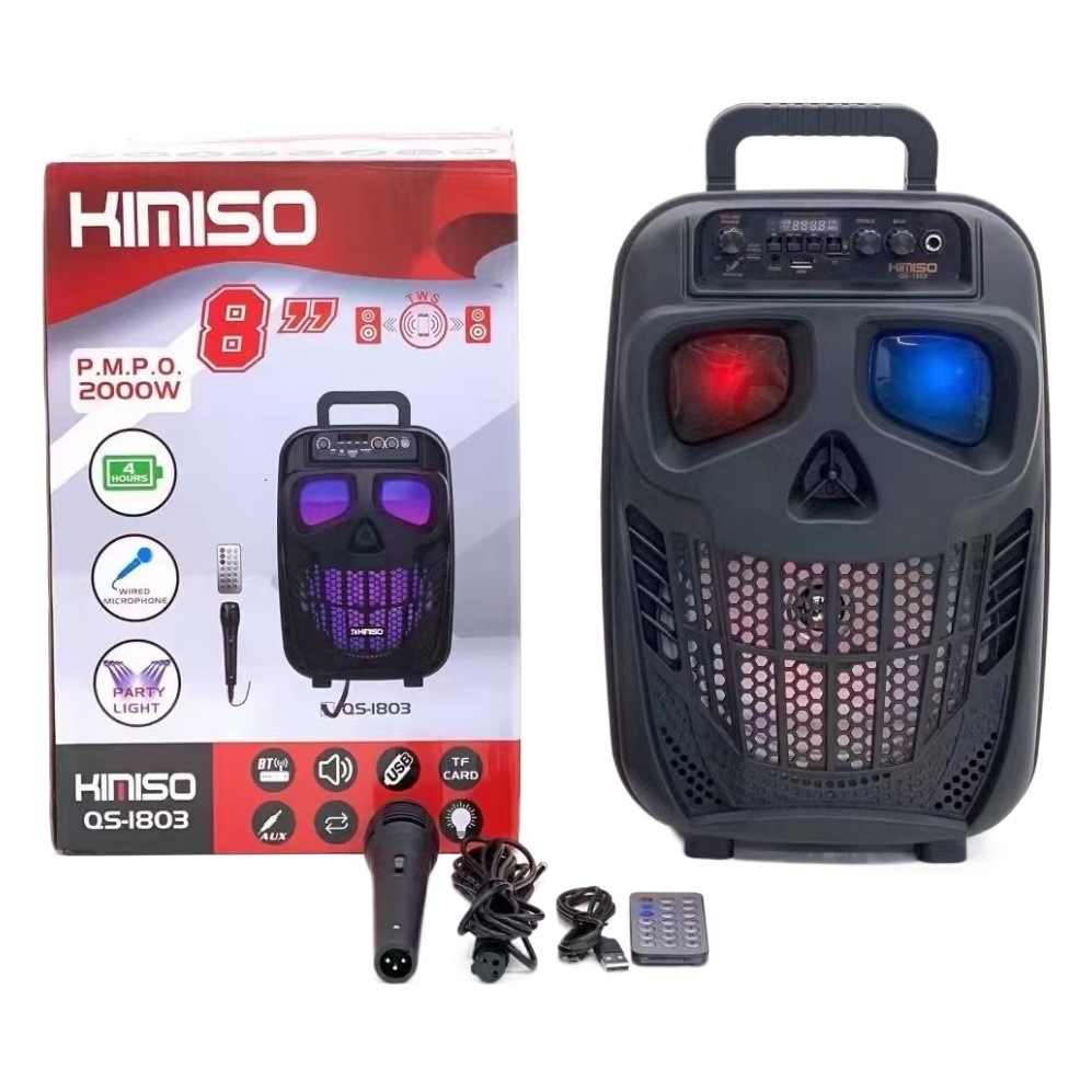 Altavoz Bluetooth portátil de 8 pulgadas, alta potencia, karaoke al aire libre