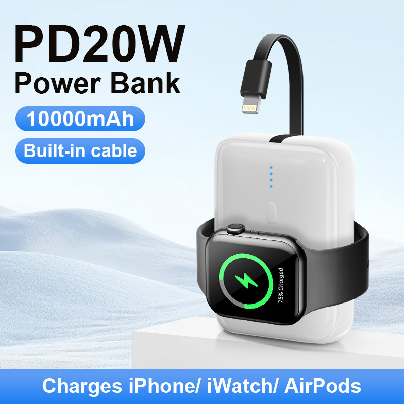 Cross-Border 10000Mah Fast Charging Magnetic Wireless Power Bank Three-In-One Suitable for Apple iWatch Watch Earphones Kc Cross-Border 10000Mah Fast Charging Magnetic Wireless Power Bank Three-In-One Suitable for Apple iWatch Watch Earphones Kc