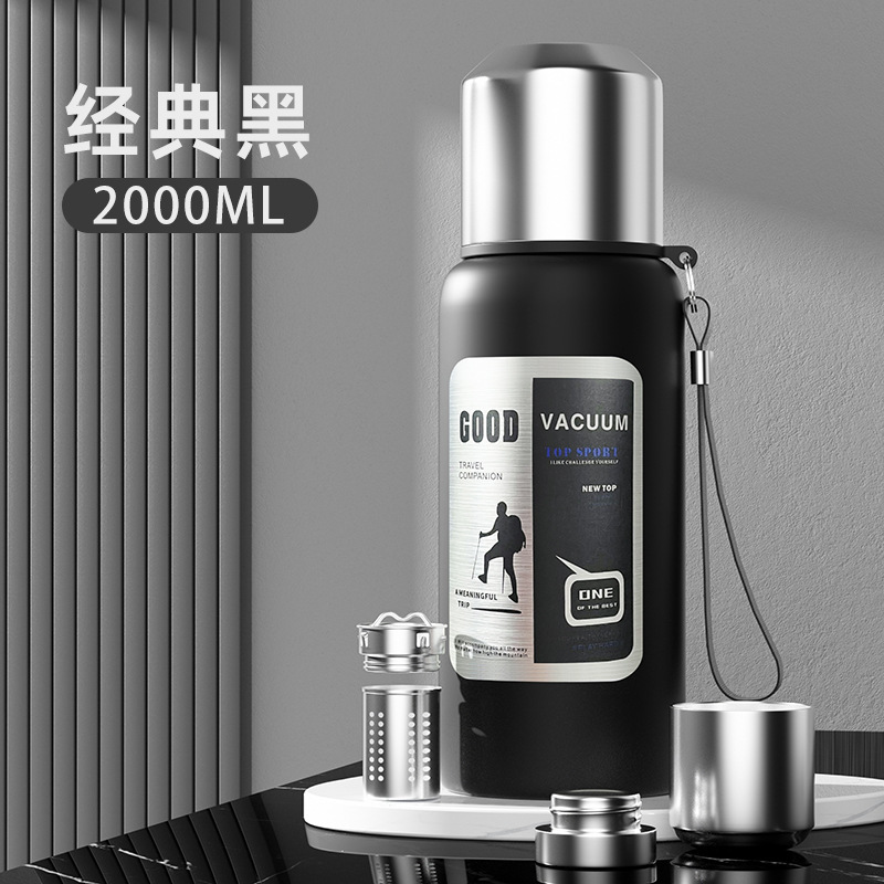 316 taza de acero inoxidable de acero resistente a la caída todo el acero para hombres viaje al aire libre montañismo taza de agua portátil de gran capacidad