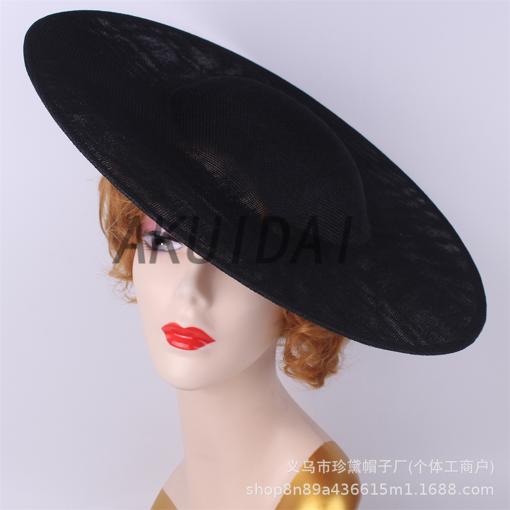 European and American Black Hat Embryo Hat Holder Derby Hat Linen Hat Bottom Lolita Handmade Accessories Base 40cm