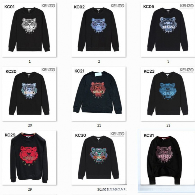 Exclusive cross-border supply of trendy autumn and winter tiger head and monk head embroidery couple's matching fashion versatile pure cotton crew neck sweatshirt Exclusive cross-border supply of trendy autumn and winter tiger head and monk head embroidery couple's matching fashion versatile pure cotton crew neck sweatshirt
